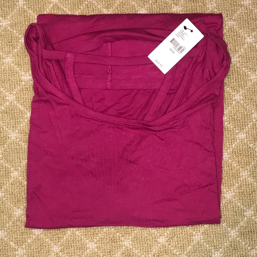 NWT Lane Bryant Magenta Strappy Back Tank 18/20